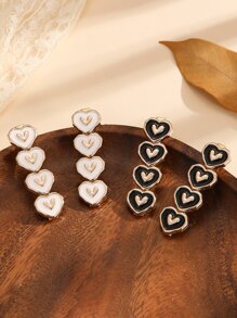 4 piezas Horquilla con adorno de corazón - Multicolor - Ver 3