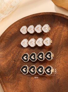 4 piezas Horquilla con adorno de corazón - Multicolor - Ver 4