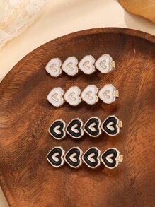 4 piezas Horquilla con adorno de corazón - Multicolor - Ver 5