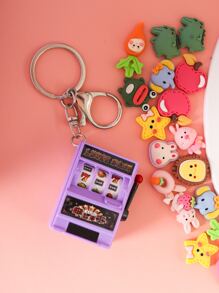 Móc khóa máy trò chơi đồ họa chữ cái - Màu tím - Xem 2