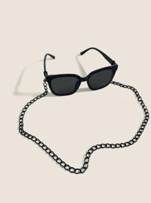 Kính mắt tối giản đường phố Phụ kiện kính mắt cho phụ nữ - màu đen - Xem 1