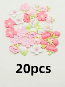 20 pezzi Accessorio per capelli casuale fiore DIY