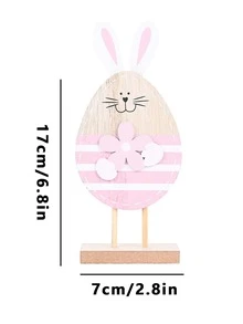 1peça Artesanato de decoração páscoa design coelho - Rosa - Ver 2