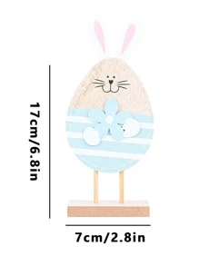 Artisanat de décoration Pâques design lapin - Bleu azur - Voir 2