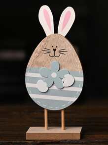 Artisanat de décoration Pâques design lapin - Bleu azur - Voir 3