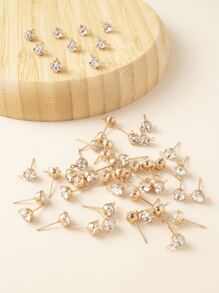 50pcs/set Rhinestone DIY Earrings Accessory - Yellow Gold - View 1