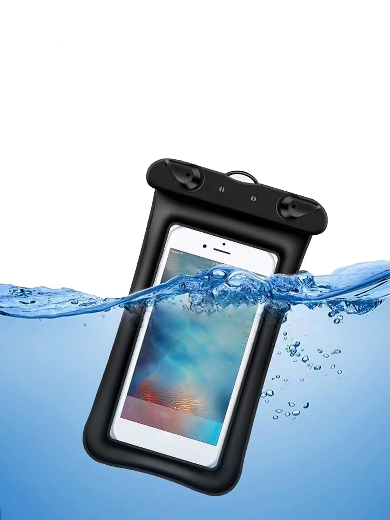 1 pieza Bolso de celular impermeable - Negro - Ver 1