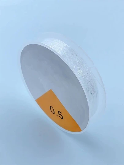 1卷水晶串珠燈芯絨水晶彈性細繩DIY首飾配件