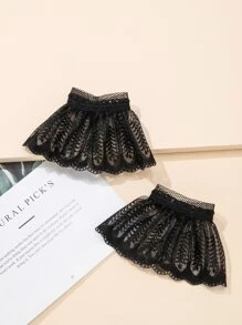 Hollow Out Lace Fake Cuffs - Black - View 3
