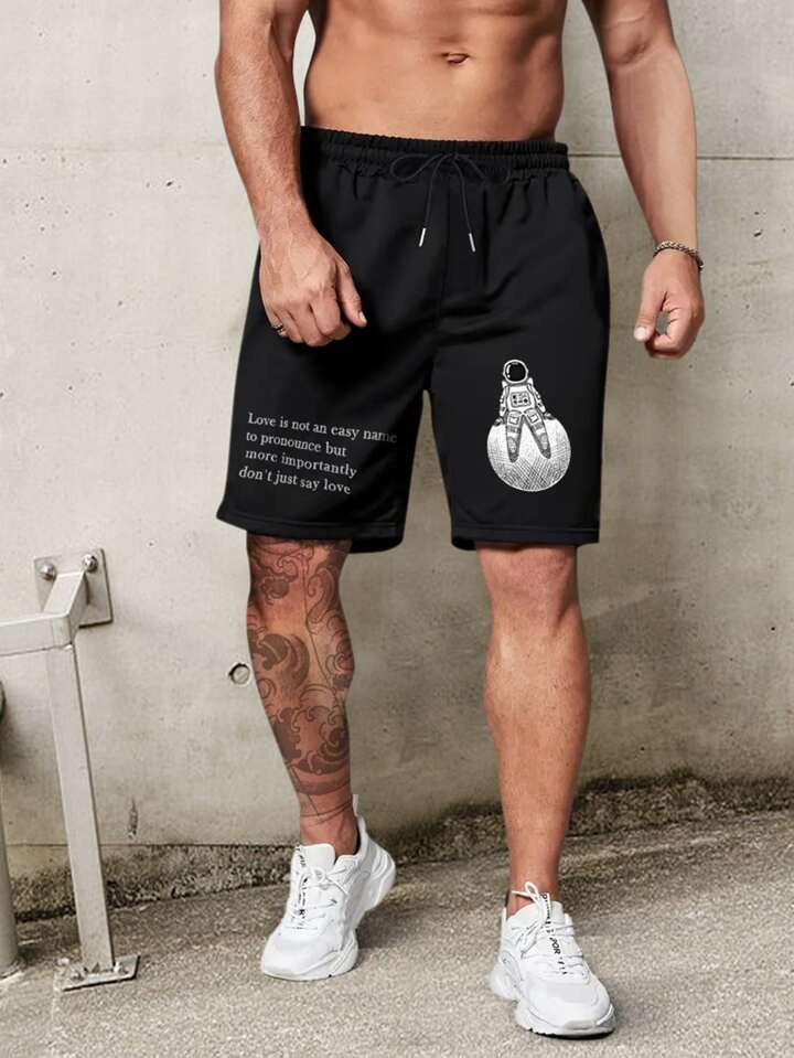 JUST DON グラフィック ショートパンツ はためい