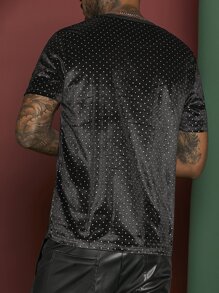 Manfinity Men Polka Dot Tee - Black - View 2