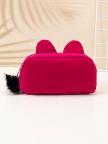1个玫瑰红猫形白色睫毛毛绒便携化妆包，适合女性和女孩，化妆包、化妆袋、护肤包、洗漱包、收纳袋，旅行必备、邮轮必备、宿舍必备，婚礼伴娘礼物、妈妈礼物、生日礼物、送给朋友和老师的礼物，家居装饰，浴室客厅床边收纳整理包，珠宝收纳包，化妆包，化妆包，圣诞礼物，收纳袋，手拿包/小手提包，化妆品收纳包，化妆刷收纳袋，迷你收纳袋，大容量收纳袋