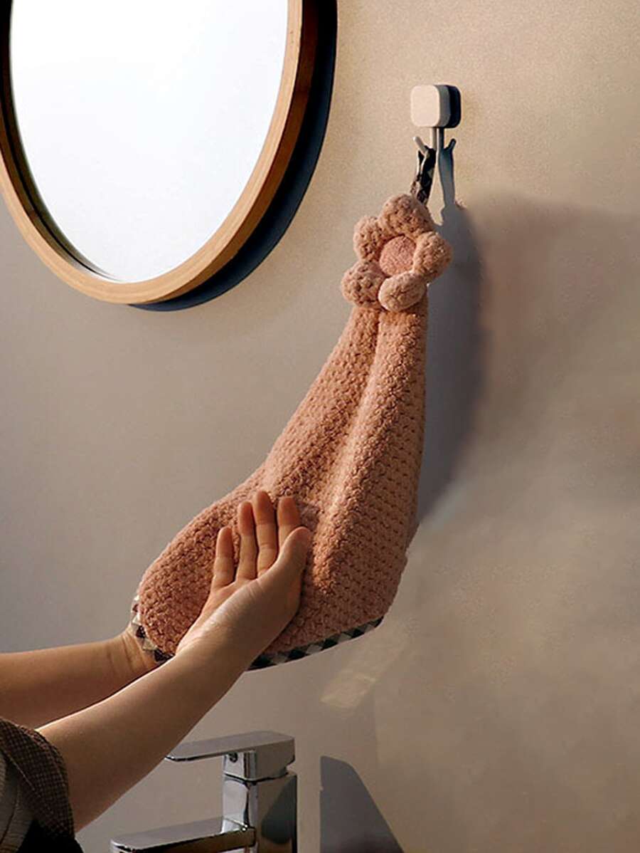 1pc Flower Design Washcloth - Multicolor - View 1