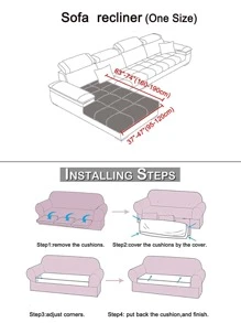 1 Nơ Dạ Nỉ Co Giãn Ghế Sofa Đệm Hiện Đại Polyester Co Giãn Ghế Sofa Đệm Cho Gia Đình - Màu xanh lam - Xem 4