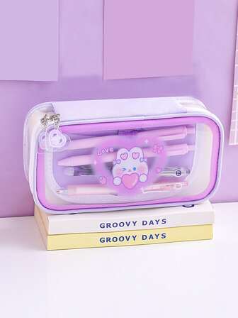 1入組卡通兔子裝飾筆袋