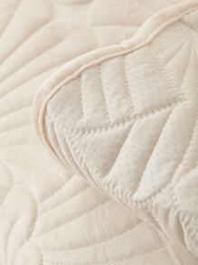 1 khăn sofa họa tiết chiếc lá - Màu be - Xem 5