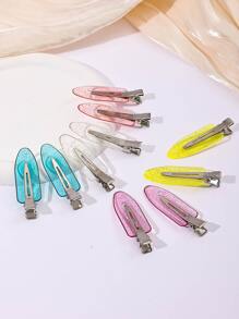 10pcs Glitter Hair Clip - Multicolor - View 2