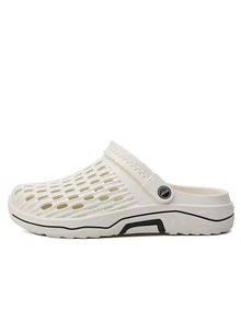 男士鏤空洞洞鞋乙烯-乙酸乙烯共聚物露跟洞洞鞋白色 - 米色 - 查看 3