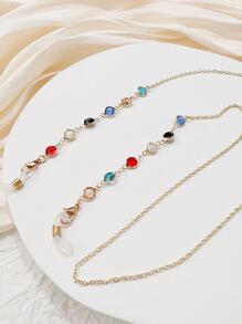 Chuỗi che mặt trang trí Rhinestone - Nhiều màu - Xem 5