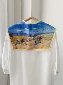 Figure Print Dickey Collar - Multicolor - View 2