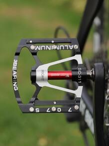 WEST BIKING 2pcs Letter Graphic Bicycle Pedal - Black - View 4