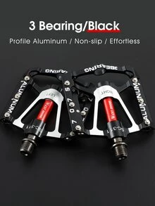 WEST BIKING 2pcs Letter Graphic Bicycle Pedal - Black - View 9