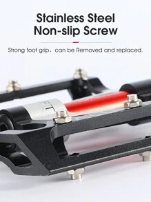 WEST BIKING 2pcs Letter Graphic Bicycle Pedal - Black - View 11