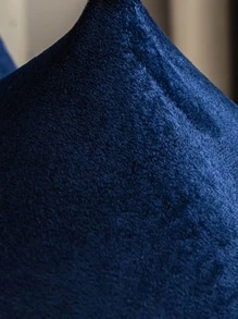 1pc Plain Stretchy Chair Slipcover - Navy Blue - View 4