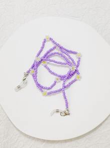 Dây chuyền che mặt đính cườm trang trí hoa - Nhiều màu - Xem 1