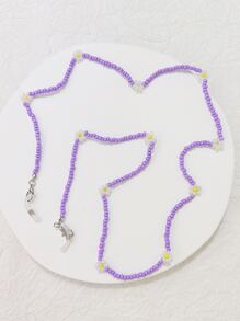 Dây chuyền che mặt đính cườm trang trí hoa - Nhiều màu - Xem 4