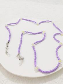 Dây chuyền che mặt đính cườm trang trí hoa - Nhiều màu - Xem 6