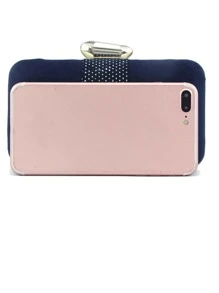 Sac boîte mini avec strass - Bleu marine - Voir 9