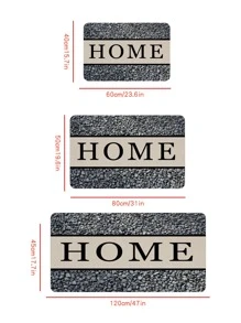 1入組石頭和字母圖案門墊 - 彩色 - 查看 2