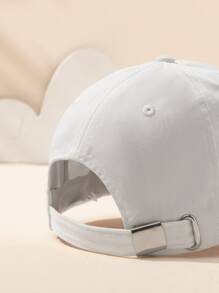 Gorra de béisbol con estampado de árbol de coco - Blanco - Ver 4