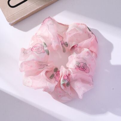 Floral Print Scrunchie