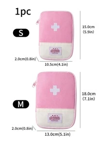 1/2/10pcs Portable Travel Medicine Organizer Pack,Boho Vibes - Pink - View 4