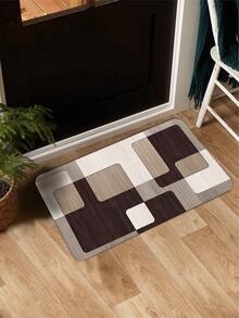 1pc Geometric Pattern Anti-slip Door Mat - Multicolor - View 6