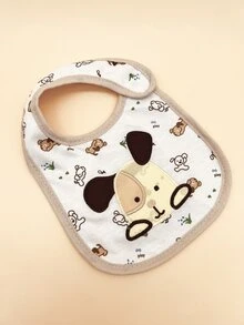 1入組嬰兒狗狗刺繡圍兜 - 彩色 - 查看 2