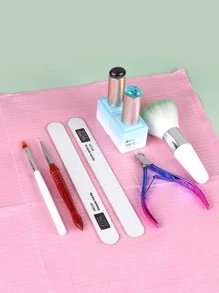 FULL BEAUTY 20 chiếc khăn trải bàn nghệ thuật đầu móng tay màu hồng chống thấm nước, khăn trải bàn nghệ thuật đầu móng tay, giấy nghệ thuật đầu móng tay dùng một lần, có thể gấp gọn, dùng để thực hành tại tiệm làm móng, đồ dùng làm móng, dụng cụ làm móng, dụng cụ làm móng, trở lại trường, móng tay, dụng cụ làm móng để ấn vào móng tay - Hồng - Xem 2