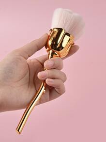 美甲灰塵清潔刷，1入組玫瑰形美甲工具指甲手柄刷，指甲刷去除指甲灰塵粉化妝刷，美甲刷清潔工具美甲刷，家用和專業美甲沙龍清潔指甲用指甲刷 - 彩色 - 查看 2