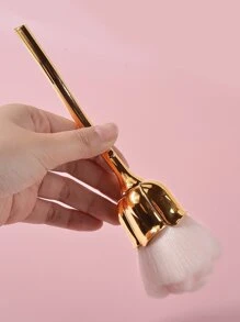 美甲灰塵清潔刷，1入組玫瑰形美甲工具指甲手柄刷，指甲刷去除指甲灰塵粉化妝刷，美甲刷清潔工具美甲刷，家用和專業美甲沙龍清潔指甲用指甲刷 - 彩色 - 查看 5