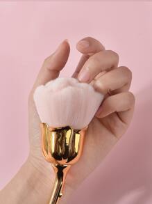 美甲灰塵清潔刷，1入組玫瑰形美甲工具指甲手柄刷，指甲刷去除指甲灰塵粉化妝刷，美甲刷清潔工具美甲刷，家用和專業美甲沙龍清潔指甲用指甲刷 - 彩色 - 查看 6