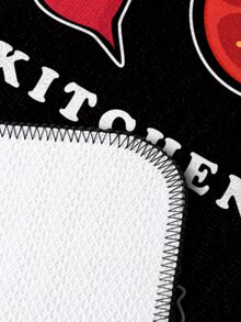 1 Thảm Rau & Chữ Đồ Họa Thảm Nhà Bếp, Thảm Nhà Bếp Polyester Dễ Thương Cho Nhà Bếp - Nhiều màu - Xem 2