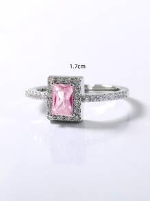 Tkool Rectangle Gemstone Decor Ring - Multicolor - View 5