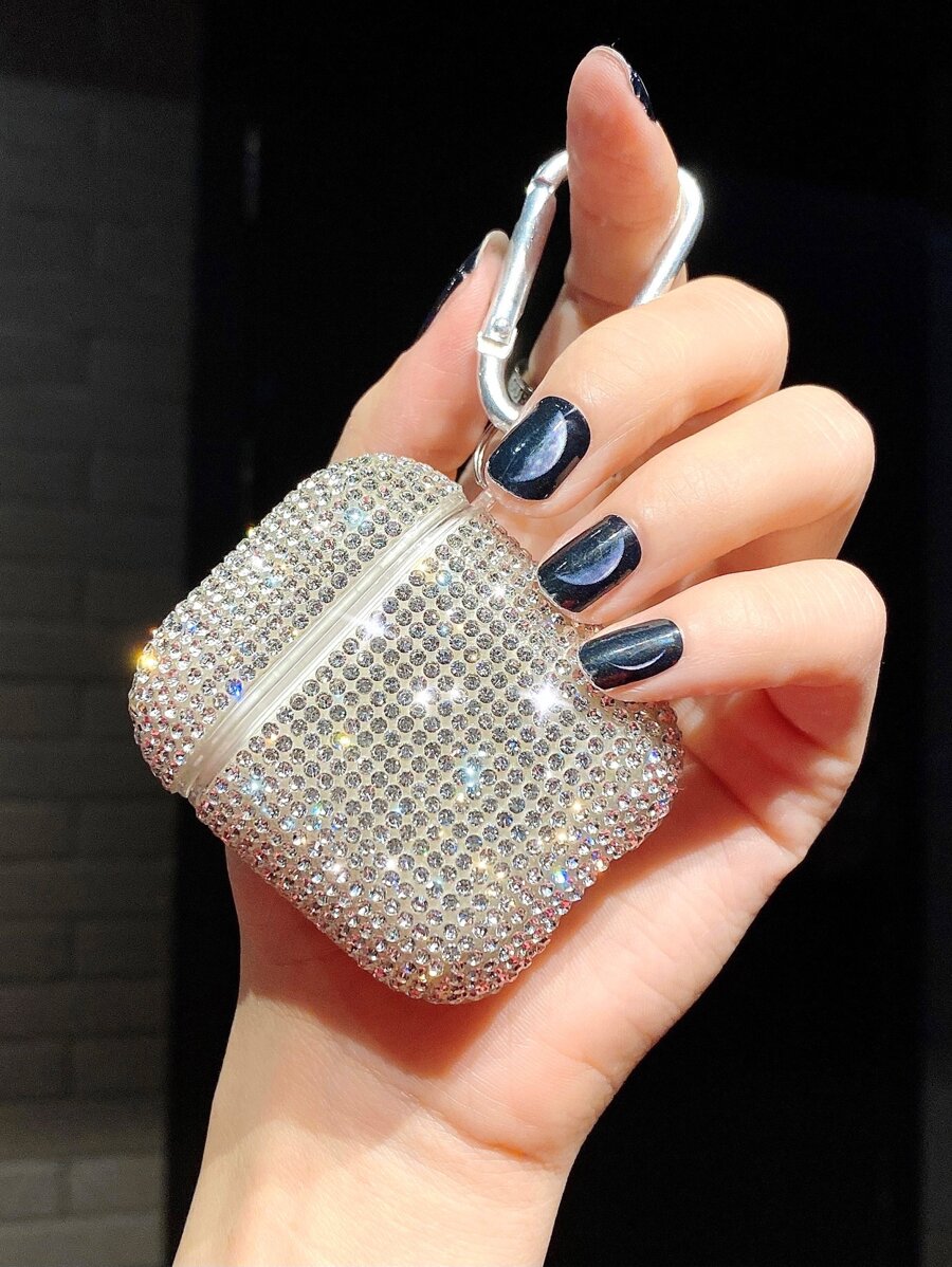 Vỏ đính đá tương thích với AirPods - Bạc - Xem 1