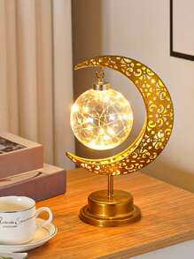 1 pieza Luz de la decoración luna en forma de - Amarillo - Ver 1