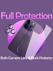 Bộ bảo vệ màn hình điện thoại trong suốt 2 tấm & Bộ bảo vệ ống kính 2 tấm tương thích với iPhone 15/15Pro/15Plus/15Promax - Trong sáng - Xem 3