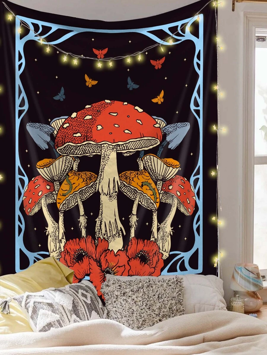 Mushroom Pattern Tapestry