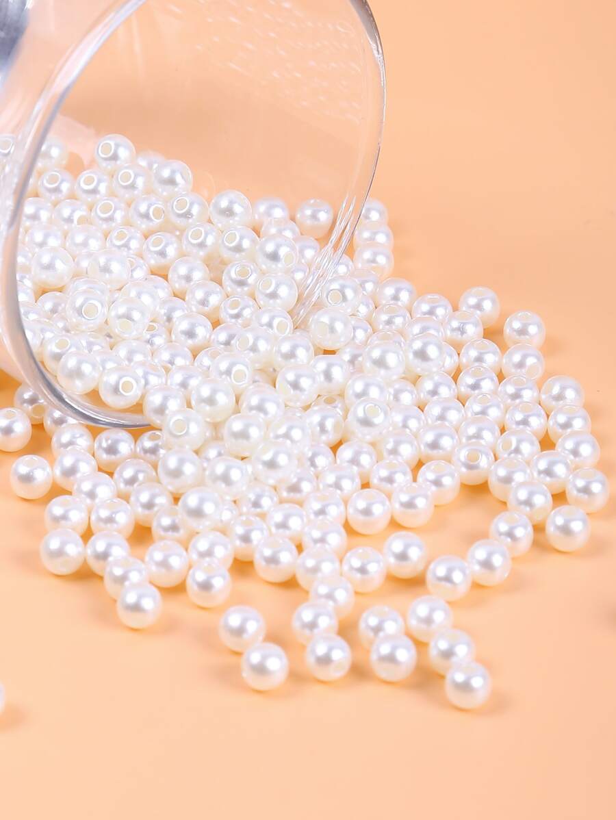 250pcs/Set Faux Pearl DIY Jewelry Accessory - Beige - View 1
