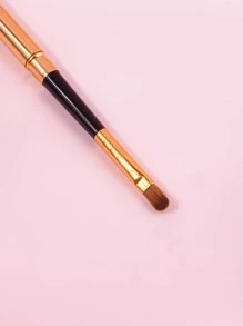 1 件初学者唇刷，轻巧便携，带盖，优质化妆刷工具 - 金色 - 查看 5